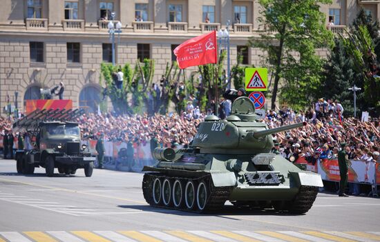 Military parade marking 80th anniversary of Victory in Great Patriotic War in Hero City Volgograd