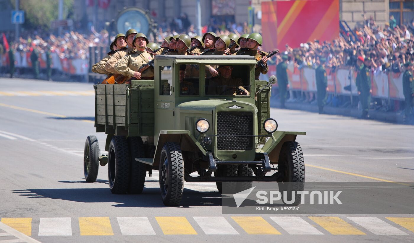 Military parade marking 80th anniversary of Victory in Great Patriotic War in Hero City Volgograd