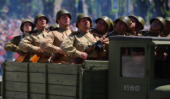 Military parade marking 80th anniversary of Victory in Great Patriotic War in Hero City Volgograd