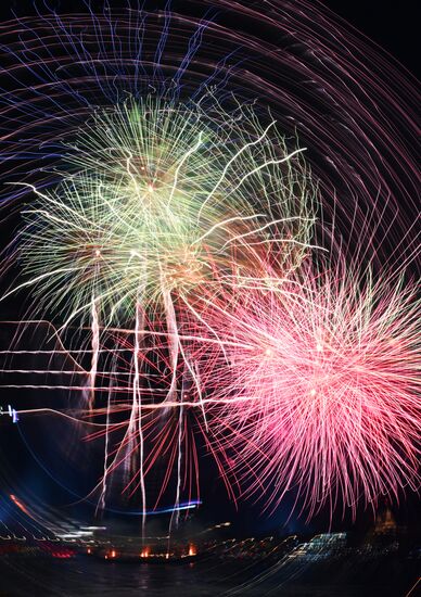 Russia Regions WWII Victory Day Fireworks