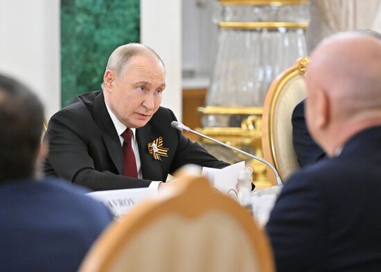 President of Russia Vladimir Putin during his meeting with President of Serbia Aleksandar Vucic. Location: Russia, Moscow. Author: Stanislav Krasilnikov/Sputnik. President of Russia Vladimir Putin's meeting with President of Serbia Aleksandar Vucic