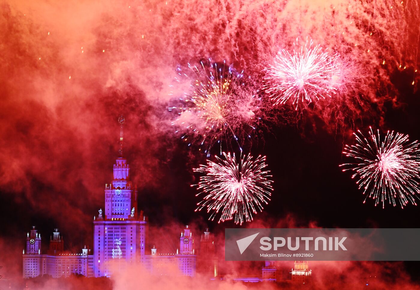 Victory Day fireworks in Moscow