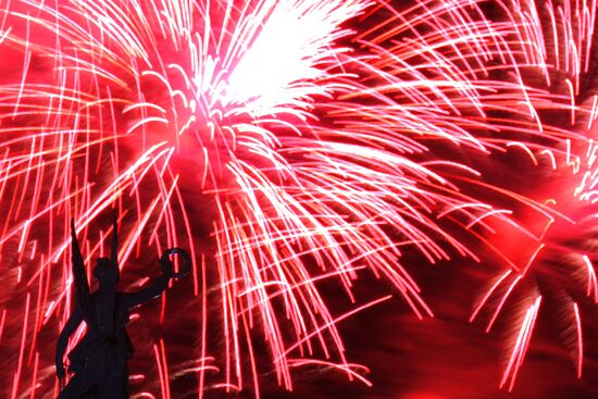 Victory Day fireworks in Moscow