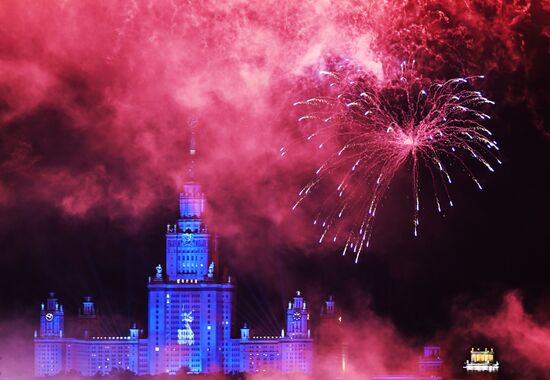 Victory Day fireworks in Moscow. Russia marks the 80th anniversary of Victory in the Great Patriotic War of 1941-1945. Location: Russia, Moscow. Author: Maksim Blinov/Sputnik. Victory Day fireworks in Moscow