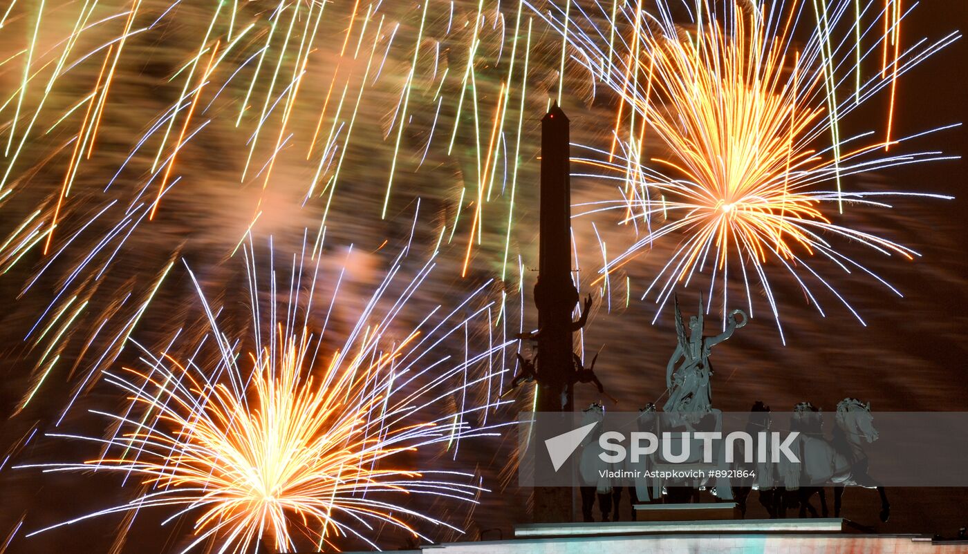 Victory Day fireworks in Moscow