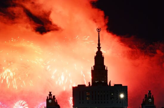 Victory Day fireworks in Moscow