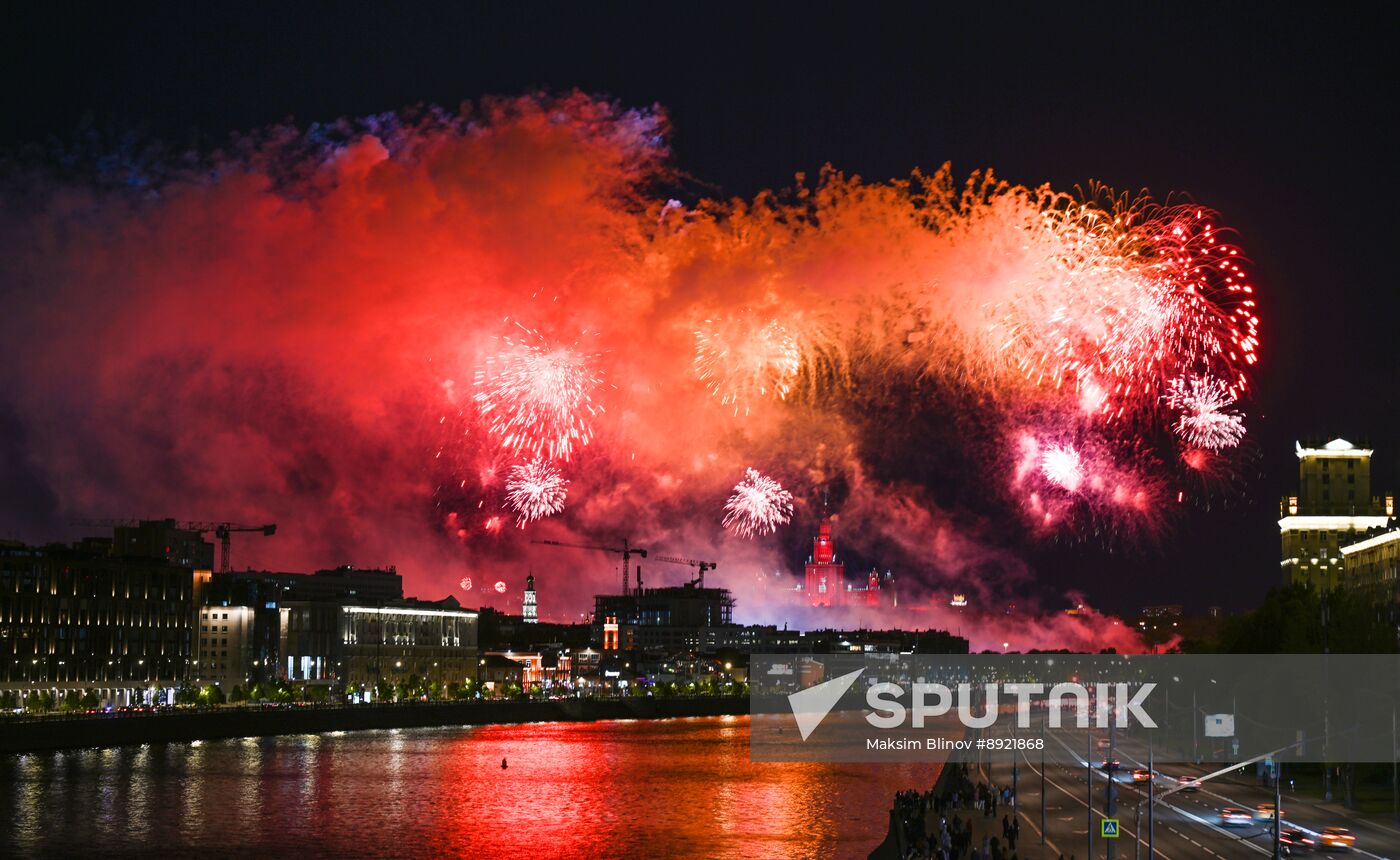 Victory Day fireworks in Moscow