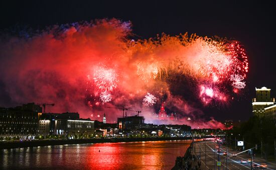 Victory Day fireworks in Moscow