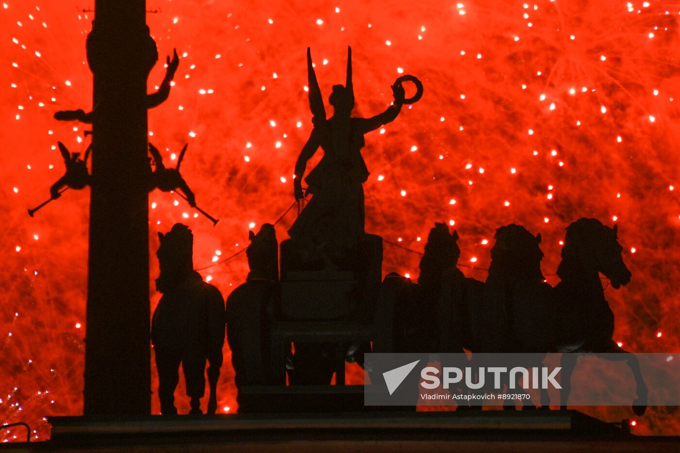 Victory Day fireworks in Moscow