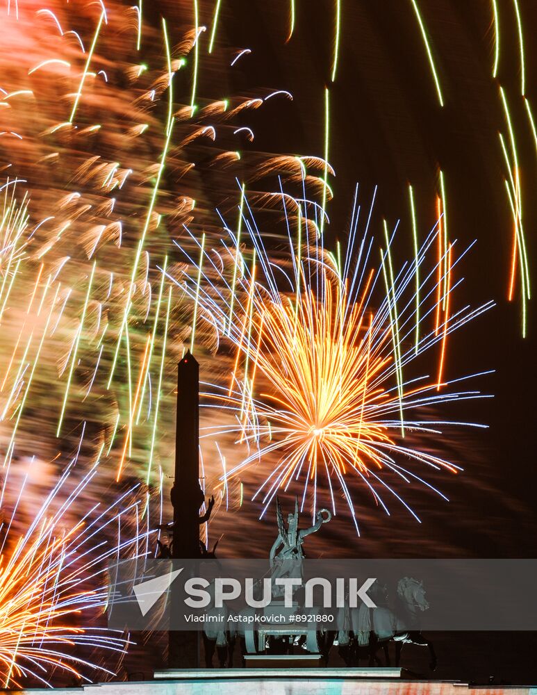 Victory Day fireworks in Moscow