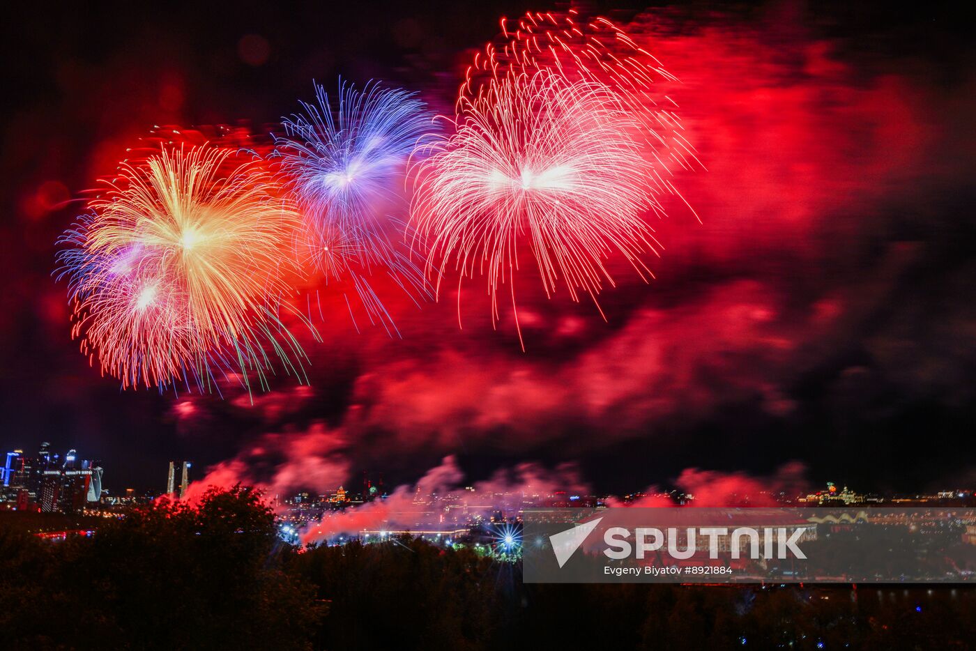 Victory Day fireworks in Moscow