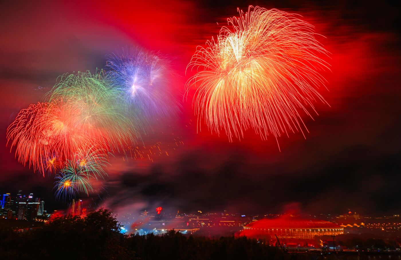 Victory Day fireworks in Moscow