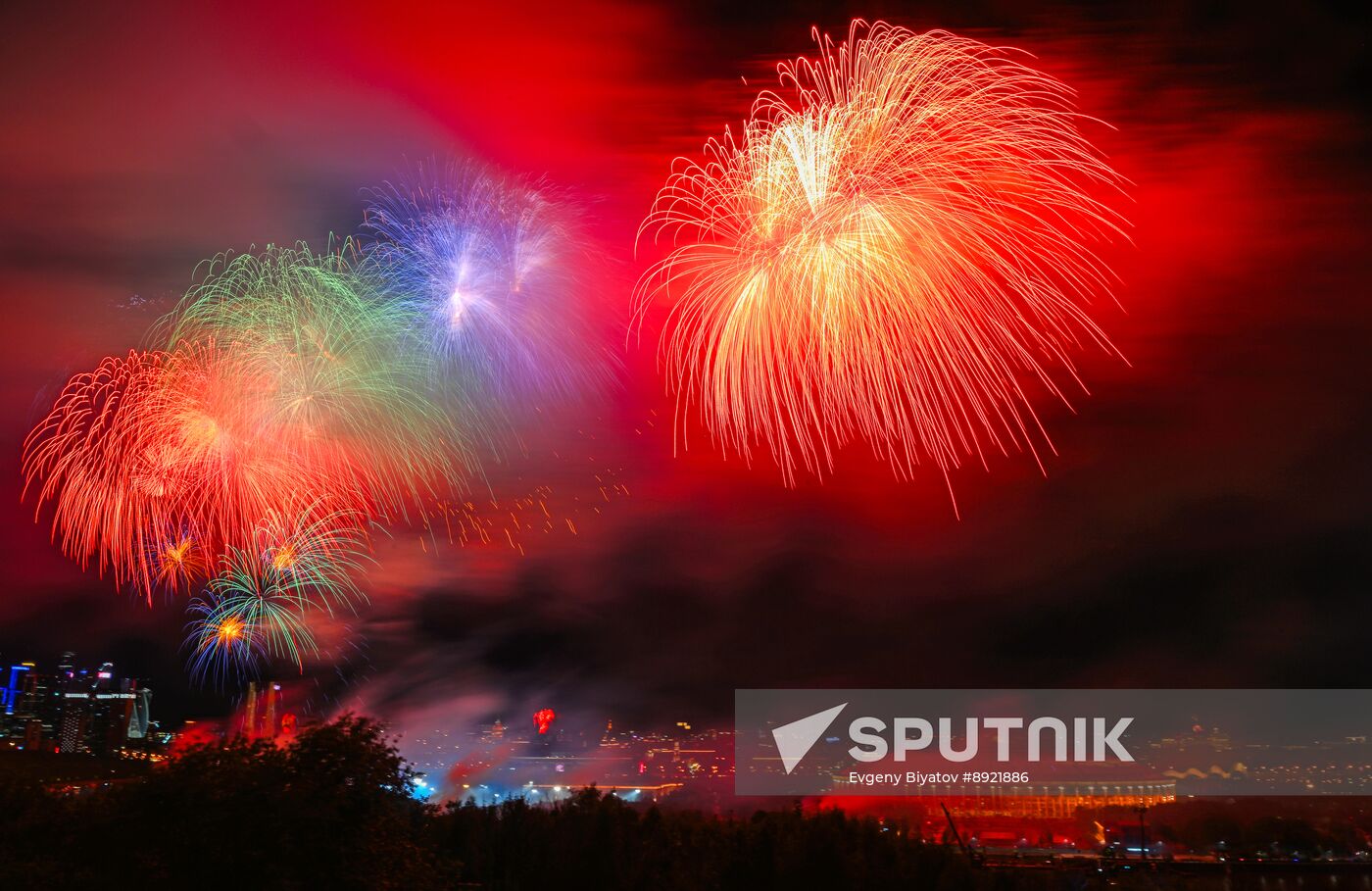 Victory Day fireworks in Moscow