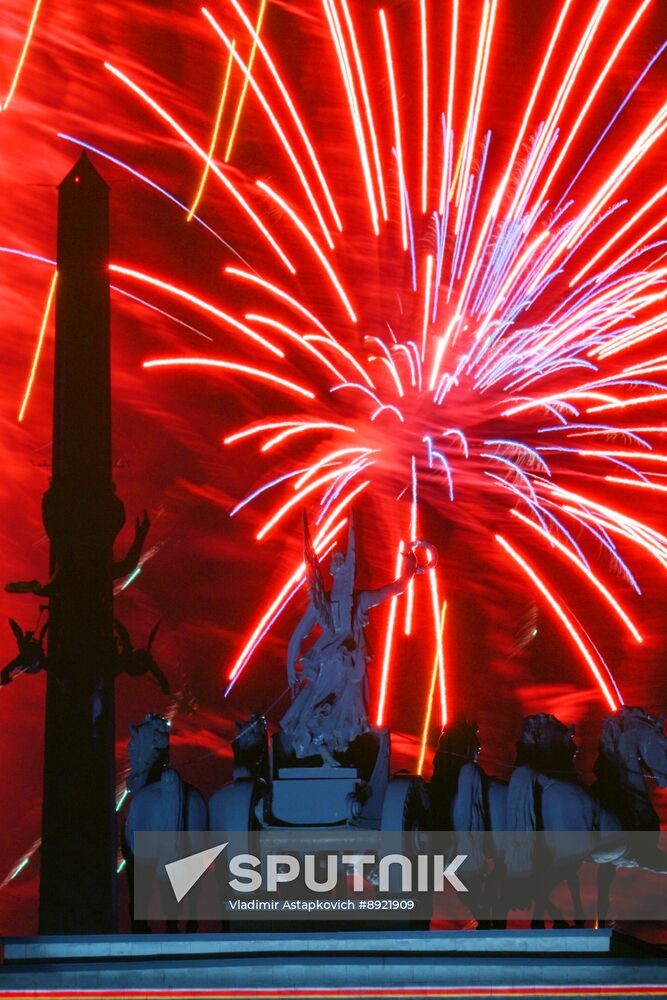 Victory Day fireworks in Moscow