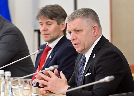 Prime Minister of Slovakia Robert Fico during his meeting with President of Russia Vladimir Putin. Location: Russia, Moscow. Author: Stanislav Krasilnikov/Sputnik. President of Russia Vladimir Putin's meeting with Prime Minister of Slovakia Robert Fico