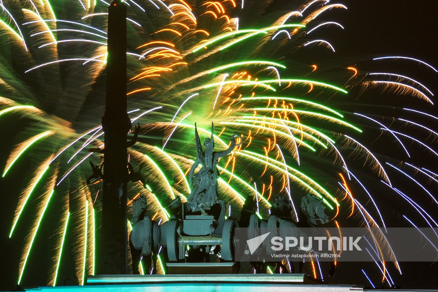 Victory Day fireworks in Moscow