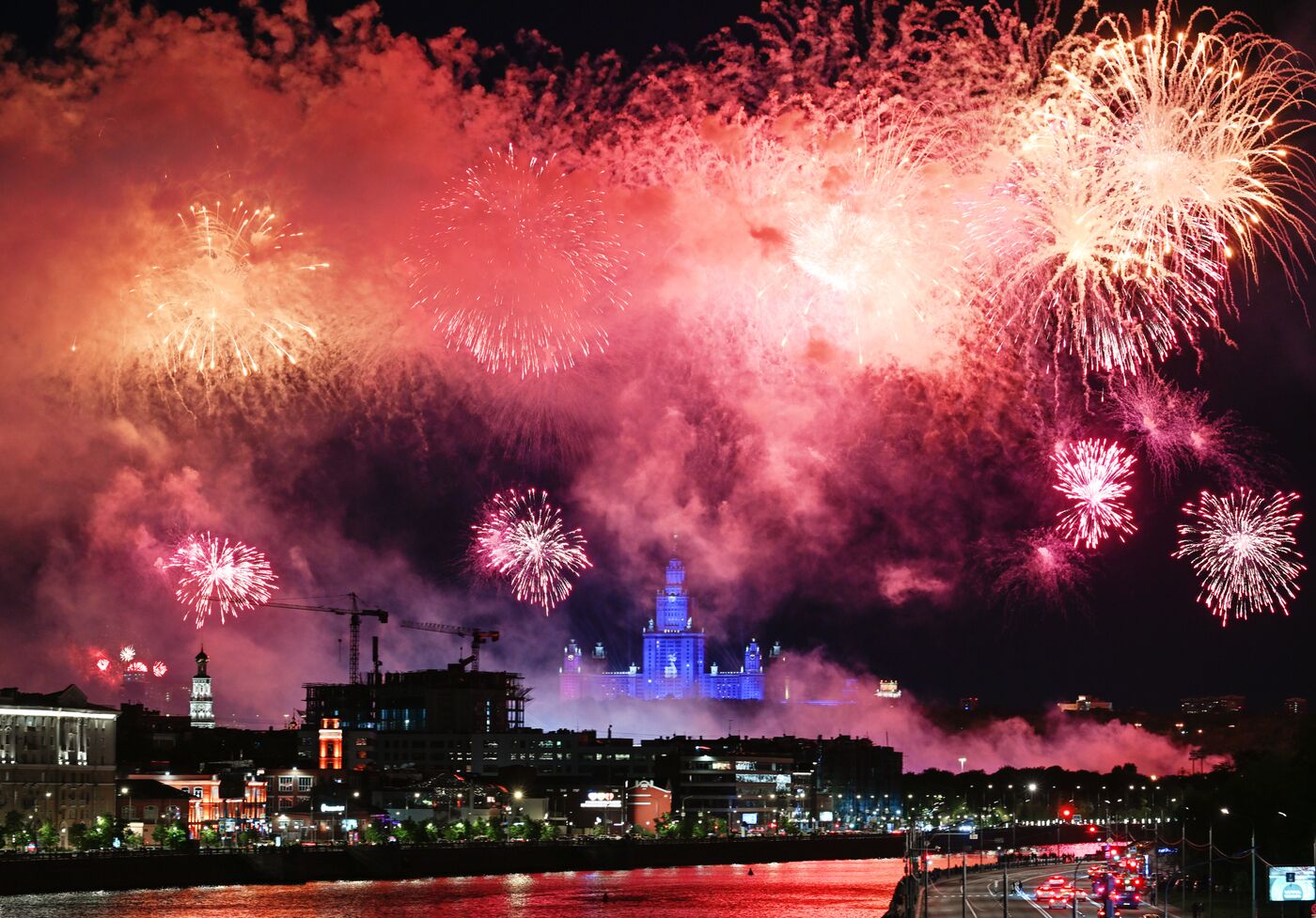 Victory Day fireworks in Moscow