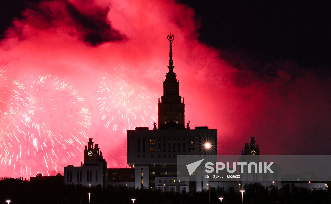 Victory Day fireworks in Moscow