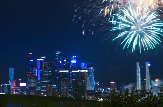 Victory Day fireworks in Moscow