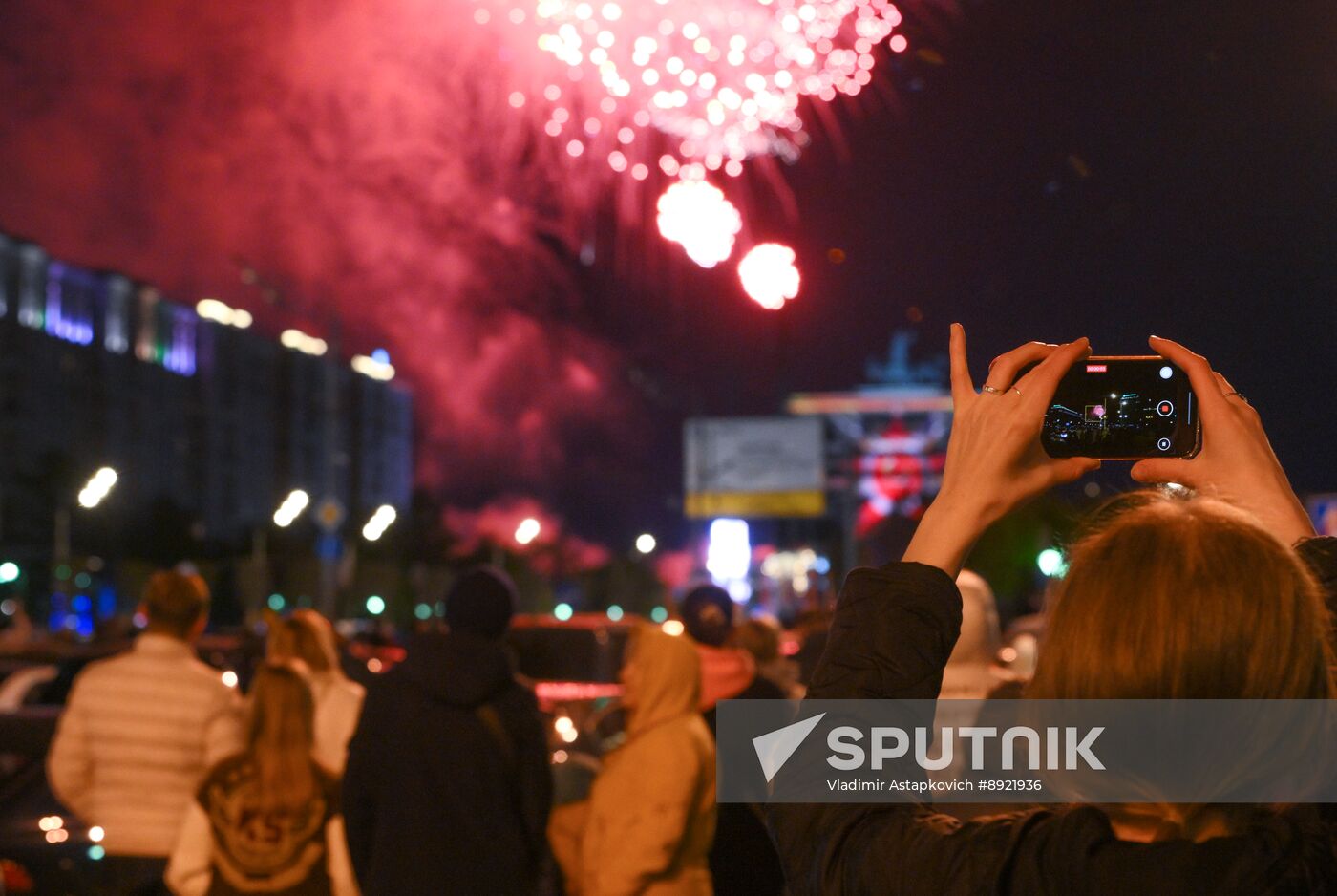Victory Day fireworks in Moscow