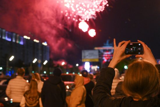 Victory Day fireworks in Moscow