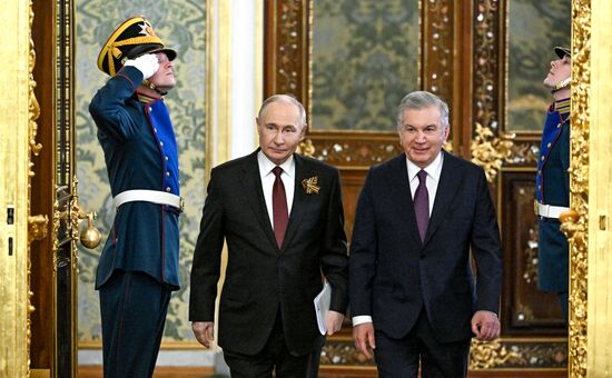 President of Russia Vladimir Putin's meeting with President of Uzbekistan Shavkat Mirziyoyev