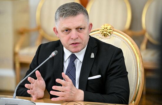 Prime Minister of Slovakia Robert Fico during his meeting with President of Russia Vladimir Putin. Location: Russia, Moscow. Author: Sergey Bobylev/Sputnik. President of Russia Vladimir Putin's meeting with Prime Minister of Slovakia Robert Fico