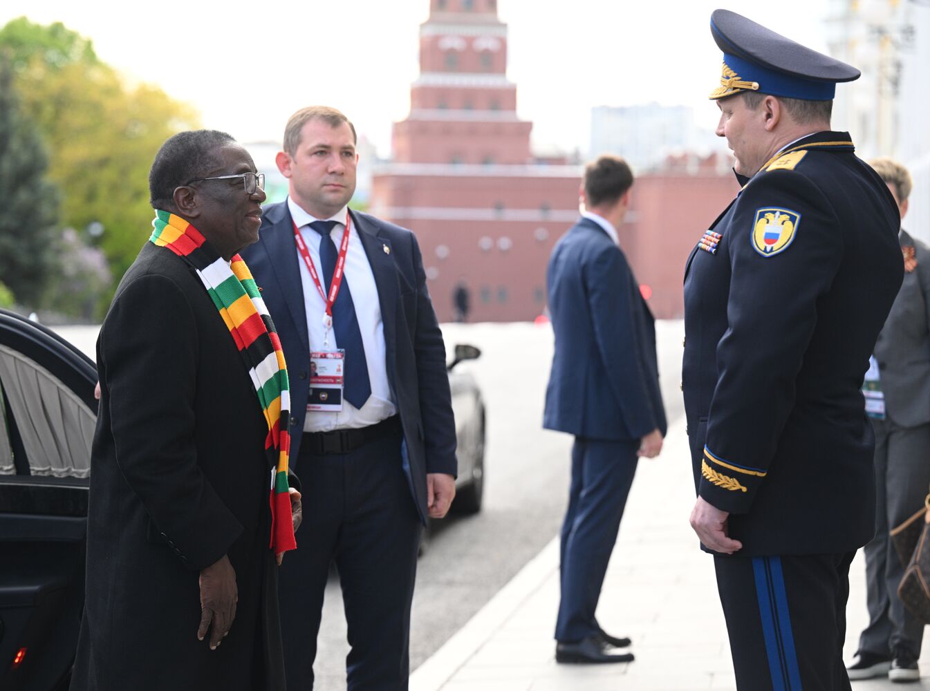 President of Russia Vladimir Putin meets with President of Zimbabwe Emmerson Mnangagwa
