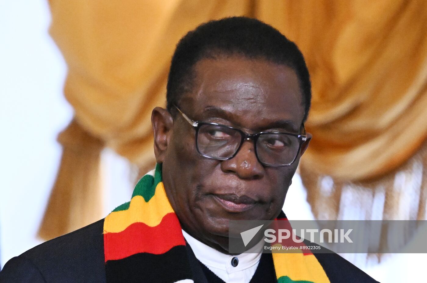 President of Russia Vladimir Putin meets with President of Zimbabwe Emmerson Mnangagwa