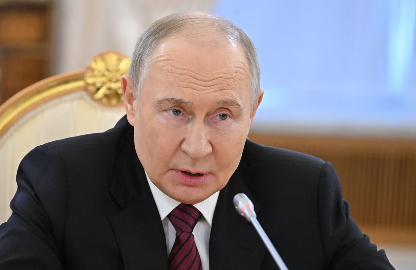 President of Russia Vladimir Putin meets with President of Zimbabwe Emmerson Mnangagwa