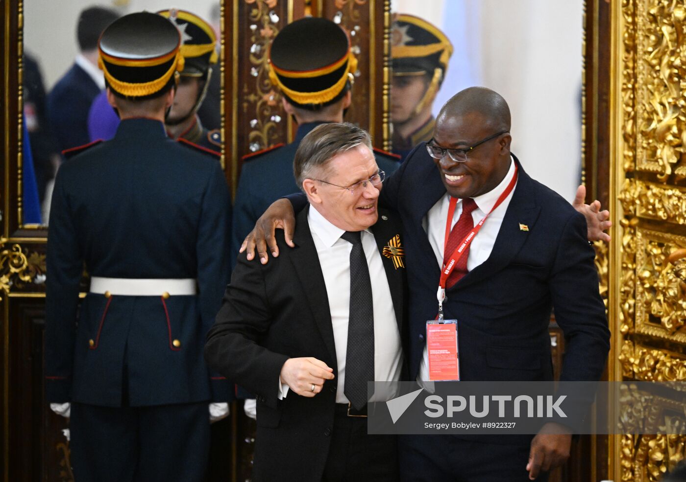 President of Russia Vladimir Putin meets with President of Zimbabwe Emmerson Mnangagwa