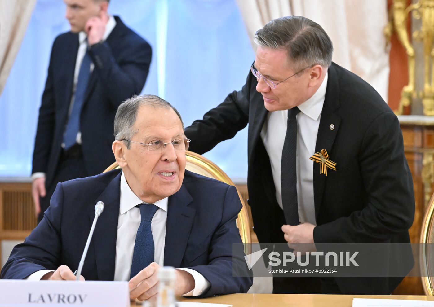 President of Russia Vladimir Putin meets with President of Zimbabwe Emmerson Mnangagwa