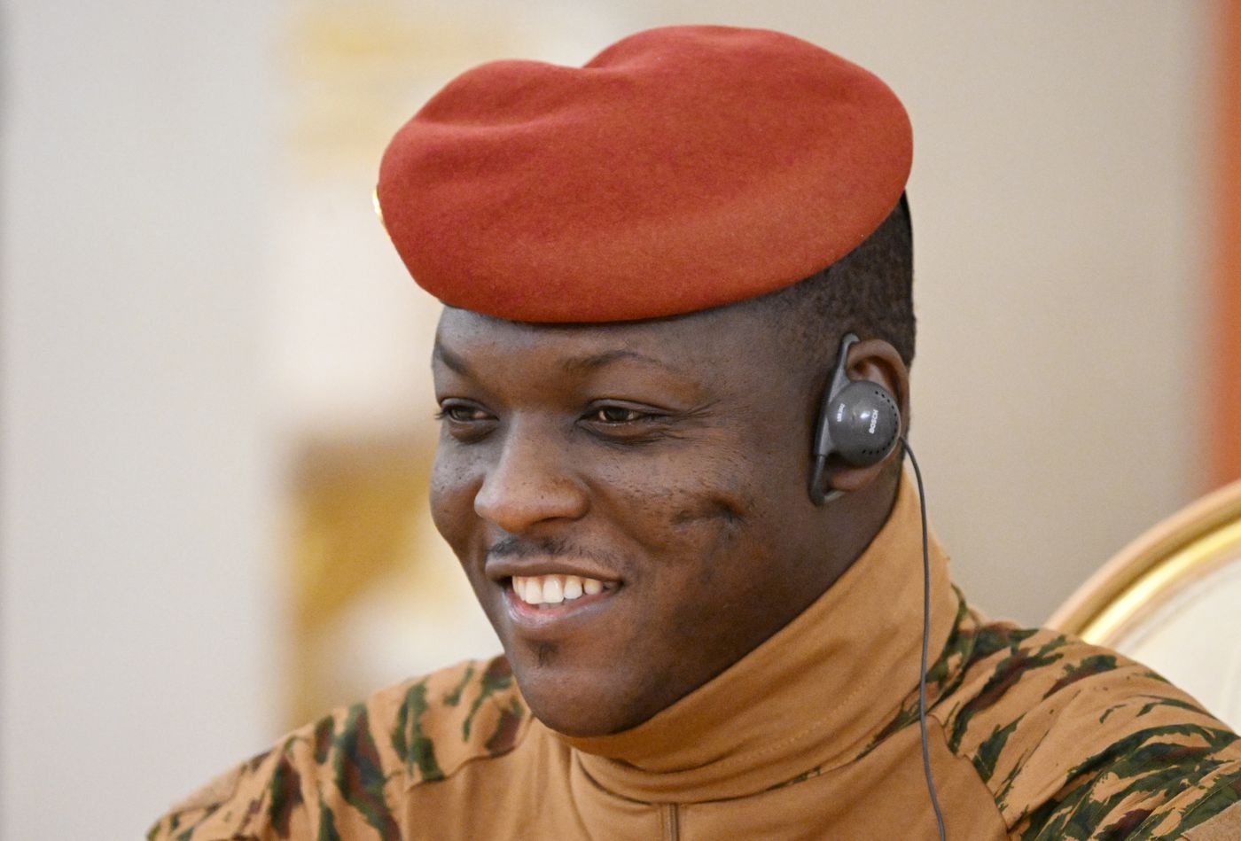 President of Russia Vladimir Putin meets with President of Burkina Faso Ibrahim Traore