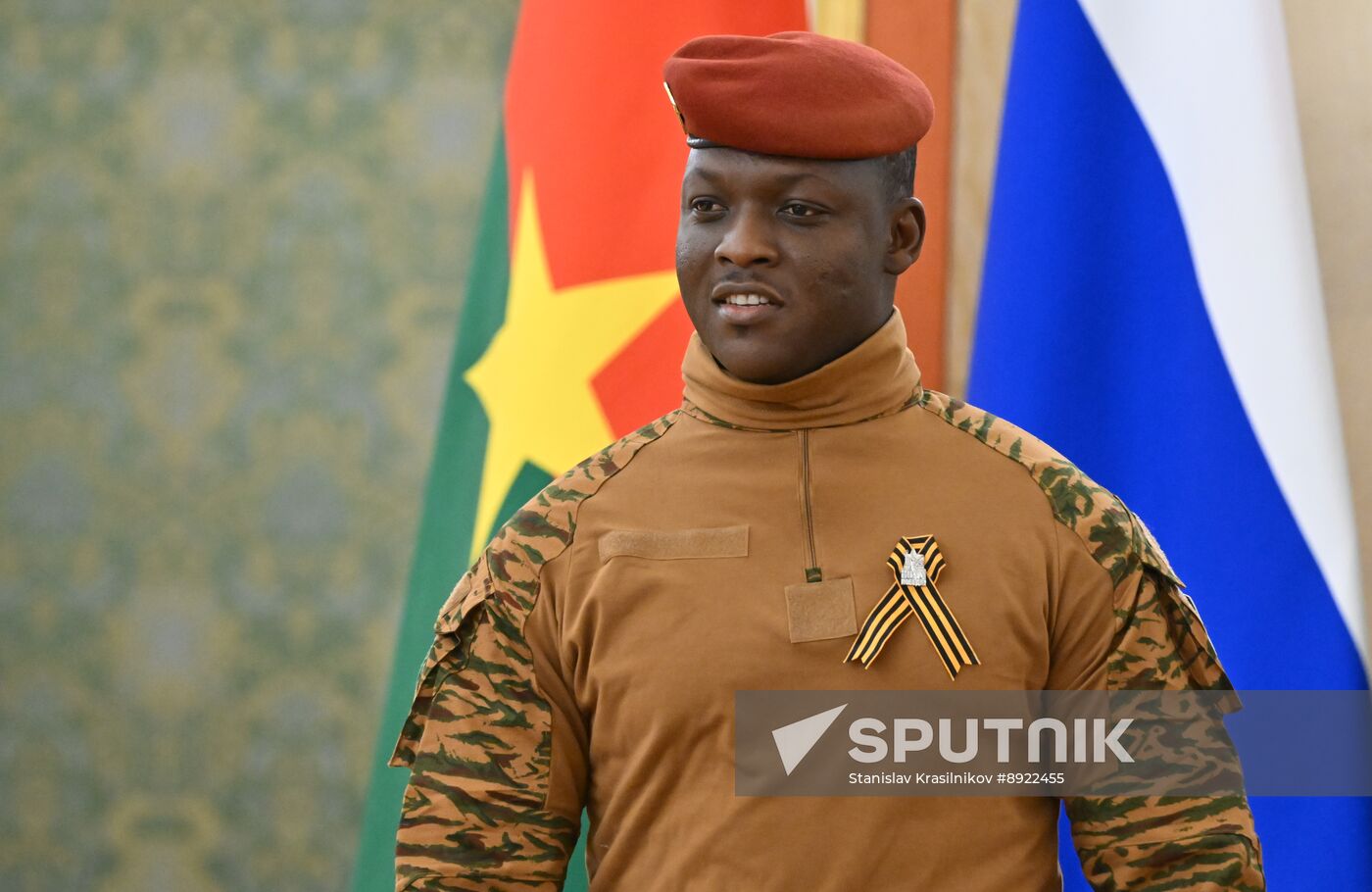 President of Russia Vladimir Putin meets with President of Burkina Faso Ibrahim Traore