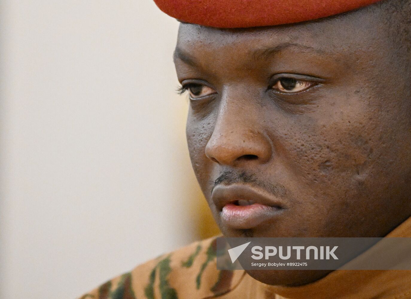 President of Russia Vladimir Putin meets with President of Burkina Faso Ibrahim Traore