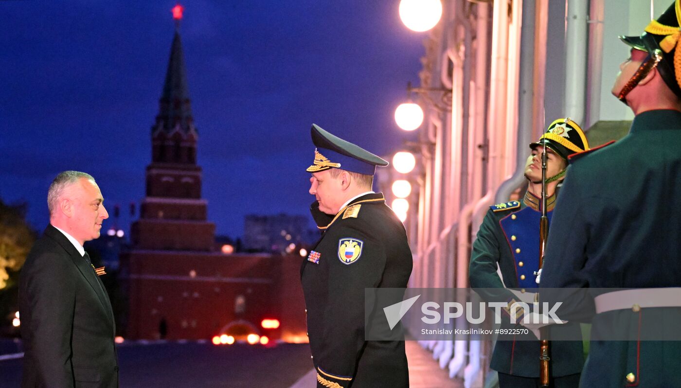 President of Russia Vladimir Putin meets with President of Abkhazia Badra Gunba