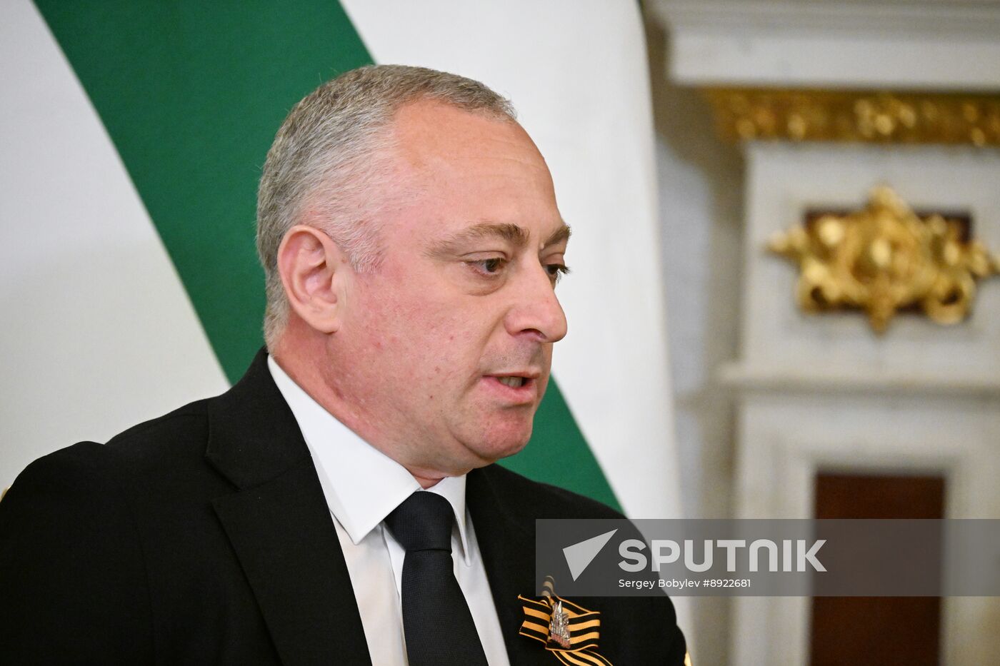 President of Russia Vladimir Putin meets with President of Abkhazia Badra Gunba