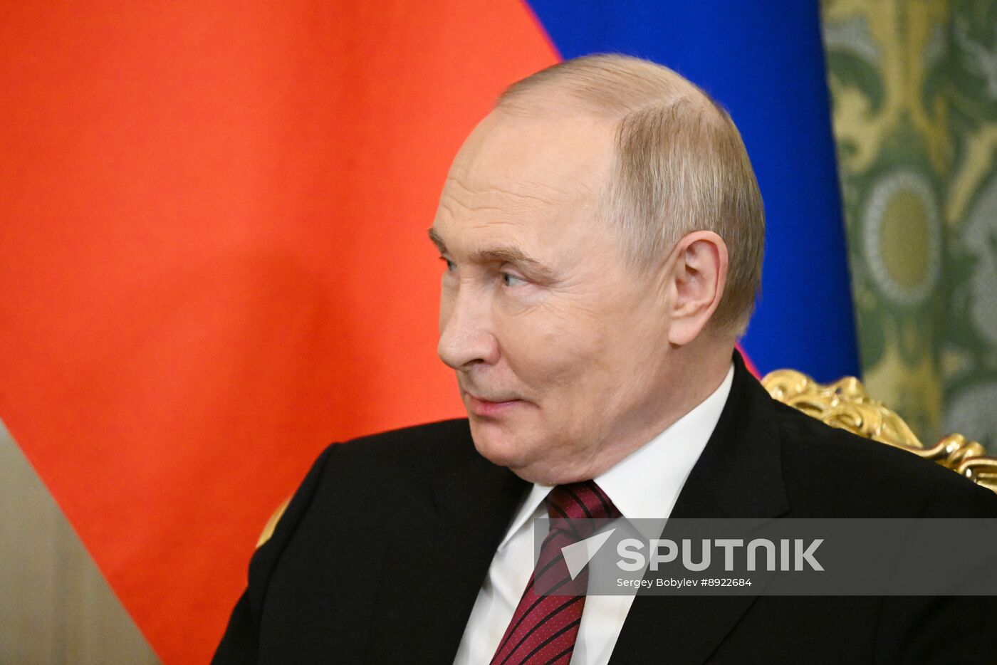 President of Russia Vladimir Putin meets with President of Abkhazia Badra Gunba