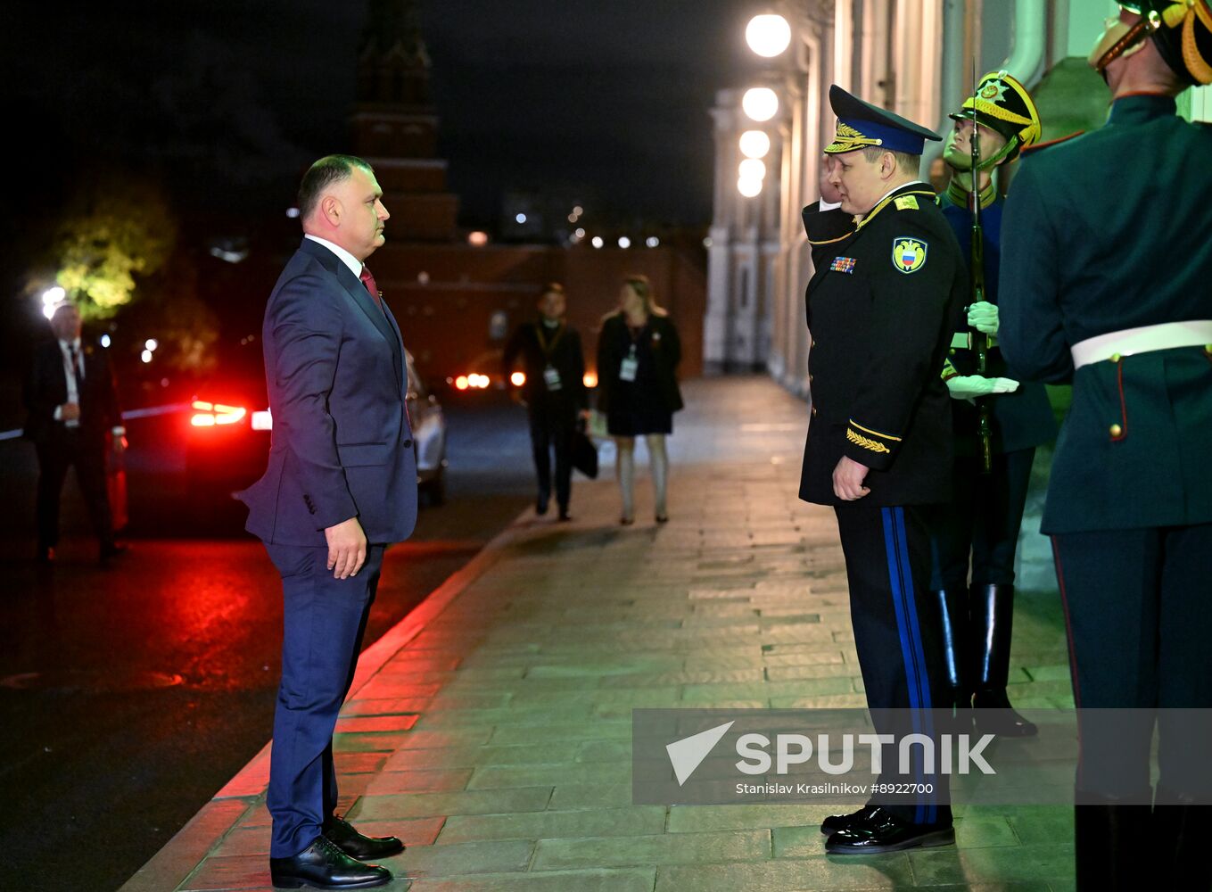 President of Russia Vladimir Putin meets with President of South Ossetia Alan Gagloev