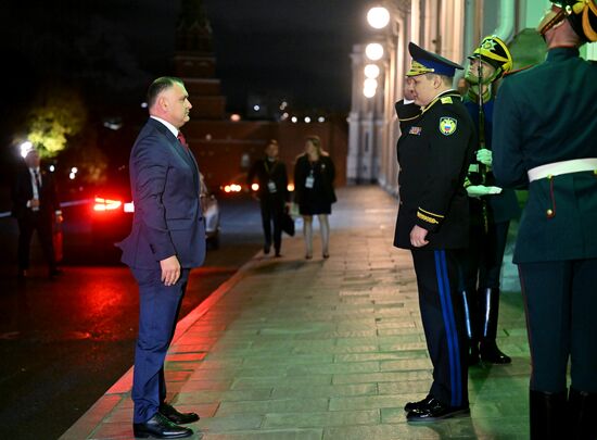 President of Russia Vladimir Putin meets with President of South Ossetia Alan Gagloev