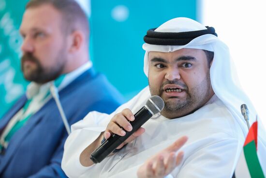 XVI International Economic Forum "RUSSIA - ISLAMIC WORLD: KAZANFORUM." Voices of the World: Diversity, Global Trends and Cultural Exchange. Ahmed Al-Zarouni, Vice President of Dubai Investment Corporation and Media Dubai, expert in IT strategy and cybersecurity (UAE). Location: Russia, Republic of Tatarstan, Kazan. Author: Anatoly Medved/Sputnik. KAZANFORUM 2025. Voices of the World: Diversity, Global Trends and Cultural Exchange