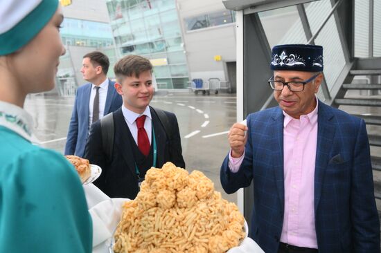 Guests arrive at KAZANFORUM 2025