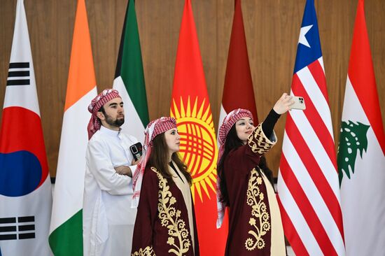On the sidelines of the XVI International Economic Forum "RUSSIA - ISLAMIC WORLD: KAZANFORUM." Location: Russia, Republic of Tatarstan, Kazan. Author: Maksim Bogodvid/Sputnik. KAZANFORUM 2025. On the sidelines