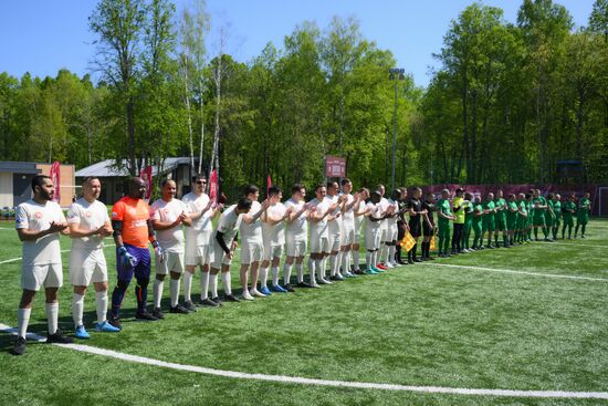 KAZANFORUM 2025. Football match between young diplomats and stars of FC Rubin