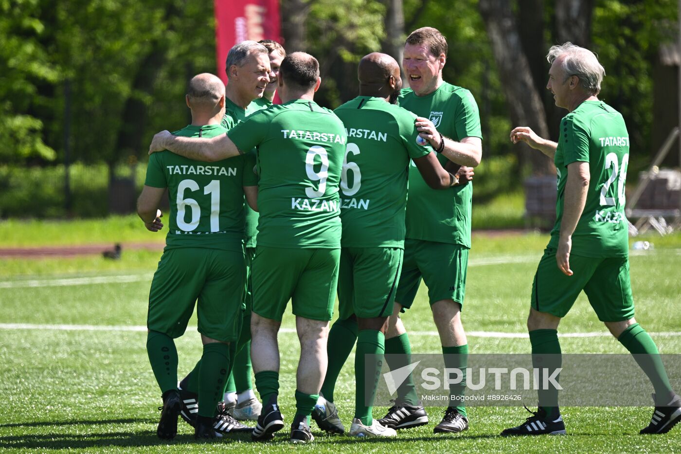 KAZANFORUM 2025. Football match between young diplomats and stars of FC Rubin