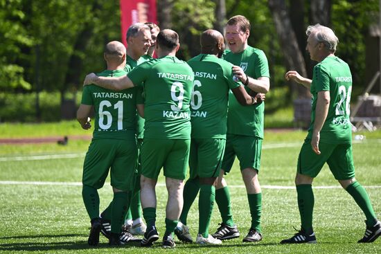 KAZANFORUM 2025. Football match between young diplomats and stars of FC Rubin