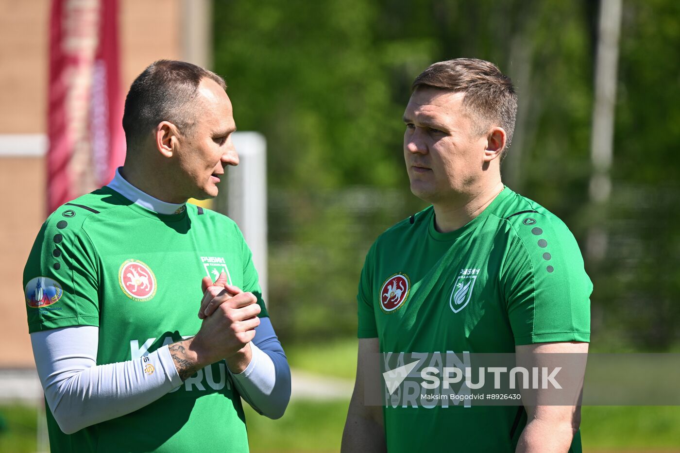 KAZANFORUM 2025. Football match between young diplomats and stars of FC Rubin