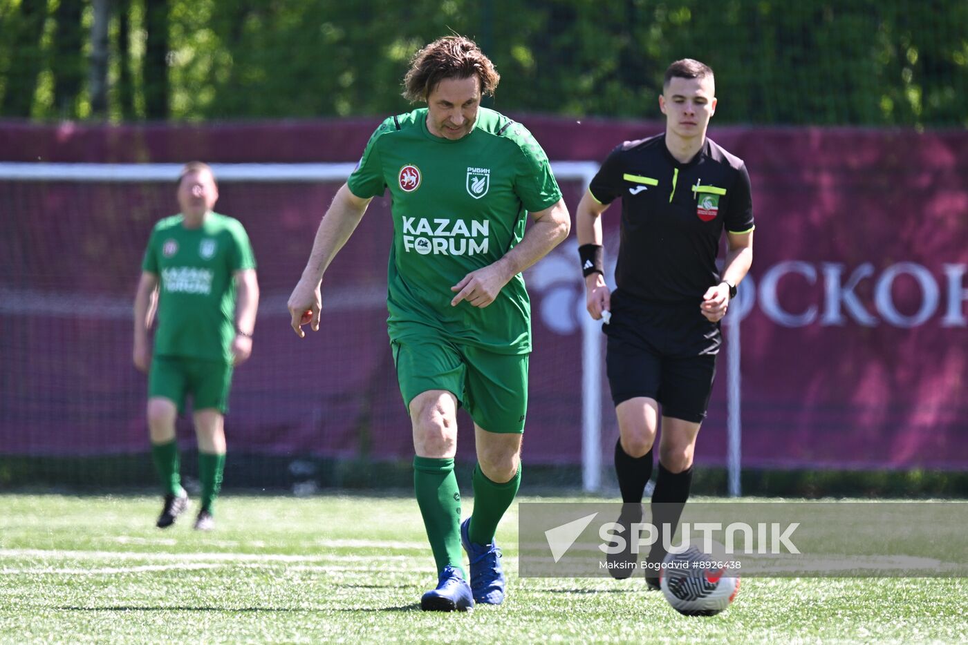 KAZANFORUM 2025. Football match between young diplomats and stars of FC Rubin