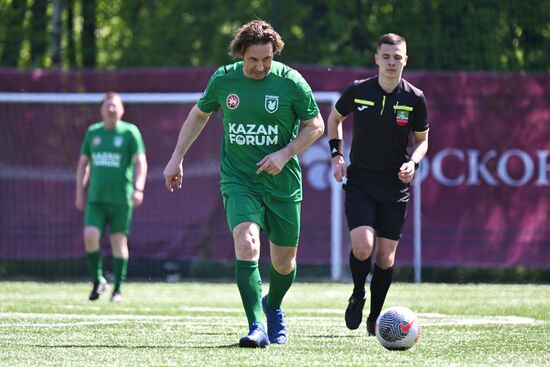 KAZANFORUM 2025. Football match between young diplomats and stars of FC Rubin