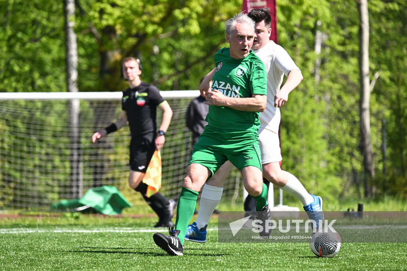 KAZANFORUM 2025. Football match between young diplomats and stars of FC Rubin